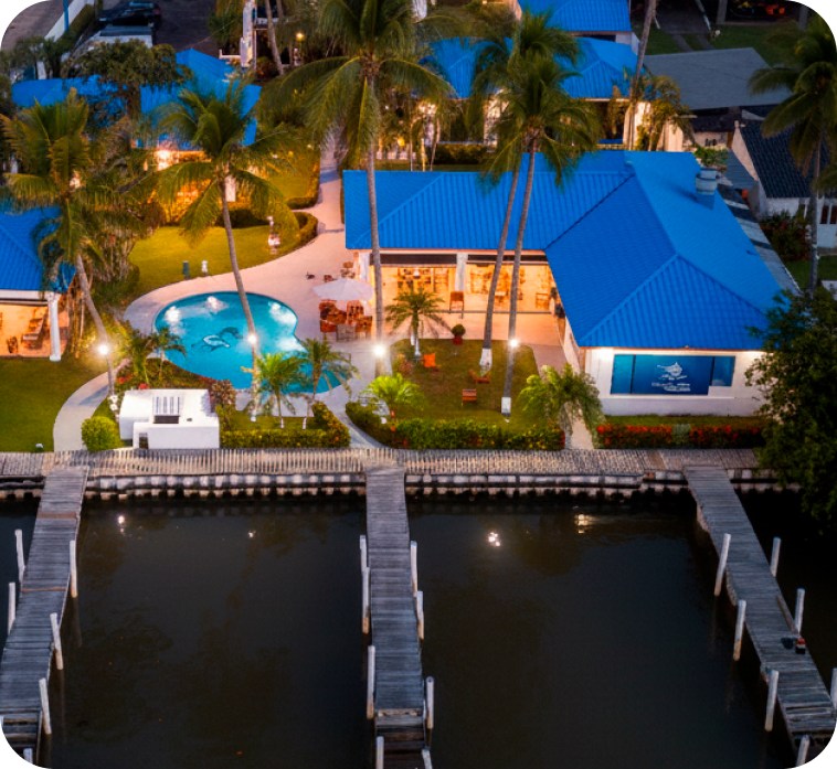 Pacific Fins Resort pool and accommodations